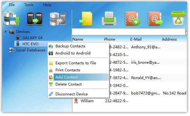 download android contacts manager for pc